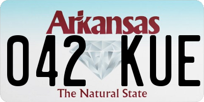 AR license plate 042KUE