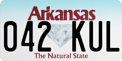 AR license plate 042KUL