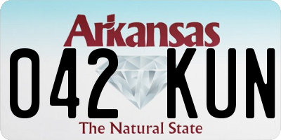 AR license plate 042KUN
