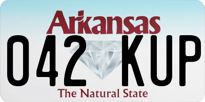 AR license plate 042KUP