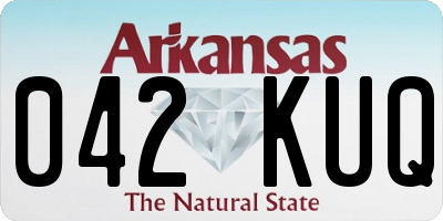 AR license plate 042KUQ