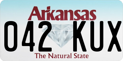 AR license plate 042KUX