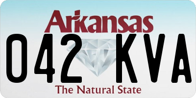AR license plate 042KVA