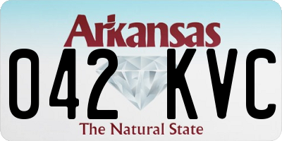 AR license plate 042KVC
