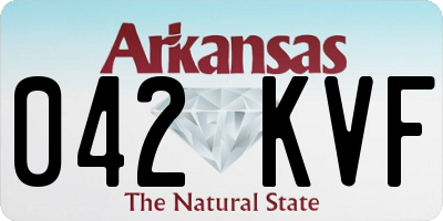 AR license plate 042KVF