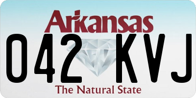 AR license plate 042KVJ