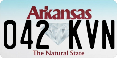 AR license plate 042KVN