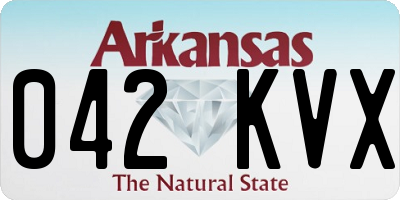 AR license plate 042KVX