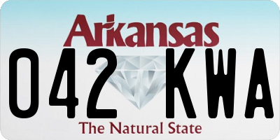 AR license plate 042KWA