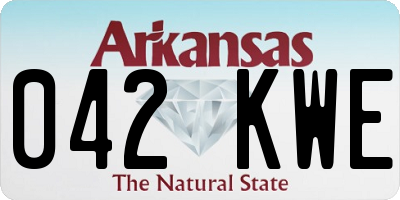 AR license plate 042KWE