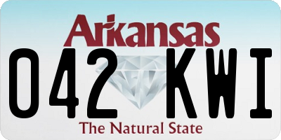 AR license plate 042KWI