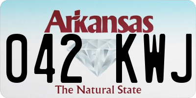 AR license plate 042KWJ