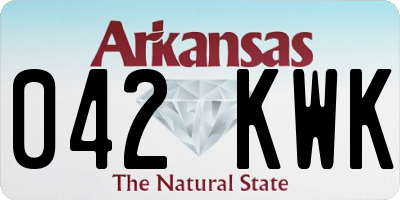 AR license plate 042KWK