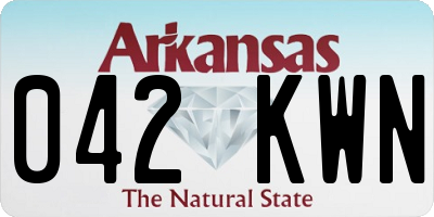 AR license plate 042KWN