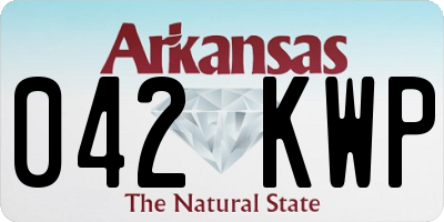 AR license plate 042KWP