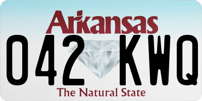 AR license plate 042KWQ