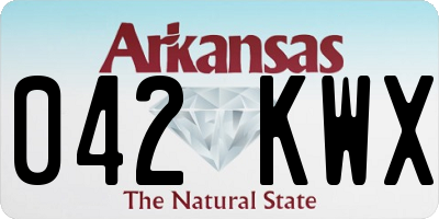 AR license plate 042KWX
