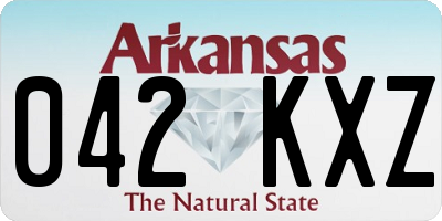AR license plate 042KXZ