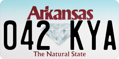 AR license plate 042KYA
