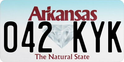 AR license plate 042KYK