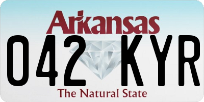 AR license plate 042KYR