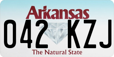 AR license plate 042KZJ
