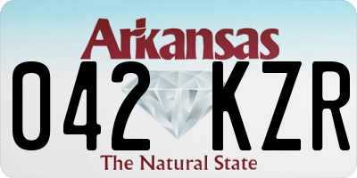 AR license plate 042KZR