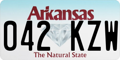 AR license plate 042KZW