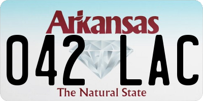 AR license plate 042LAC