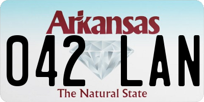 AR license plate 042LAN