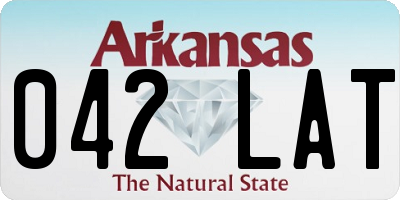 AR license plate 042LAT