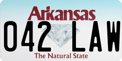 AR license plate 042LAW