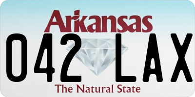 AR license plate 042LAX