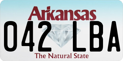 AR license plate 042LBA