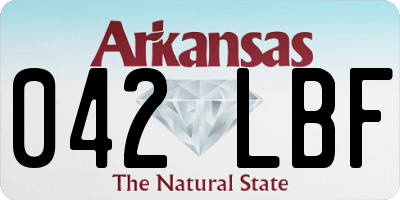 AR license plate 042LBF