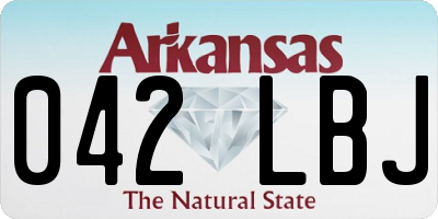 AR license plate 042LBJ