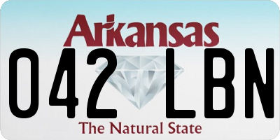 AR license plate 042LBN
