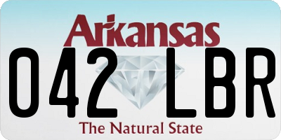 AR license plate 042LBR
