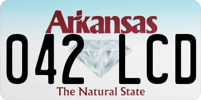 AR license plate 042LCD