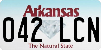 AR license plate 042LCN
