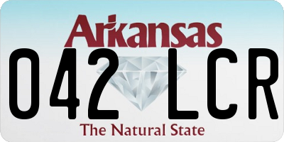 AR license plate 042LCR