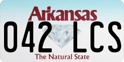 AR license plate 042LCS