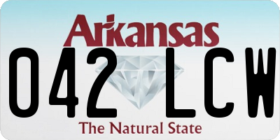 AR license plate 042LCW