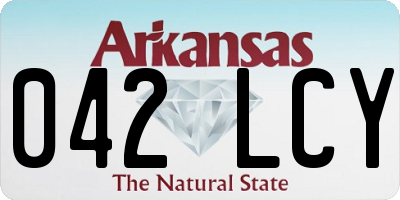 AR license plate 042LCY