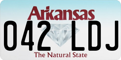 AR license plate 042LDJ