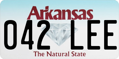 AR license plate 042LEE