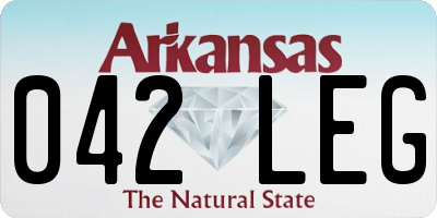 AR license plate 042LEG