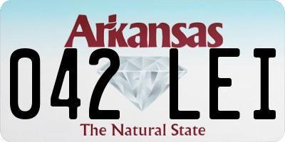 AR license plate 042LEI