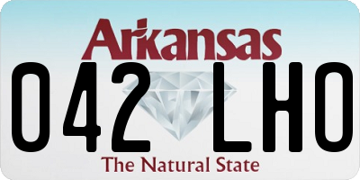 AR license plate 042LHO