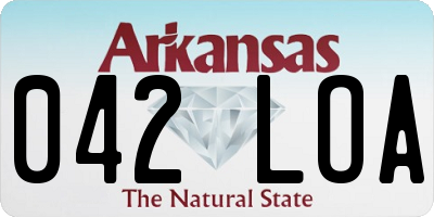 AR license plate 042LOA